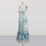 SUPER WHOLESALE | Printed Spaghetti Long Dress