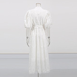 SUPER WHOLESALE | Puffy Shoulder Lace Dress