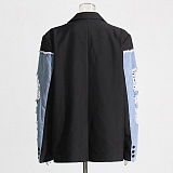 SUPER WHOLESALE | Patchwork Denim Blazer