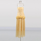 SUPER WHOLESALE | Strapless Ruffles Gown