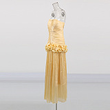 SUPER WHOLESALE | Strapless Ruffles Gown
