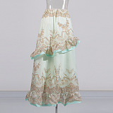 SUPER WHOLESALE | Printed Lotus Hem Skirt Set