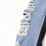 SUPER WHOLESALE | Patchwork Denim Blazer