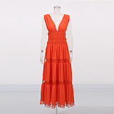 SUPER WHOLESALE | Off-shoulder Lace Beach Dress