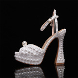 SUPER WHOLESALE |  Pearl Beaded Slingback Heels
