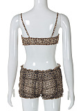 SUPER WHOLESALE |  Triangle Cami & Boy Shorts (Leopard)
