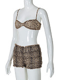 SUPER WHOLESALE |  Triangle Cami & Boy Shorts (Leopard)