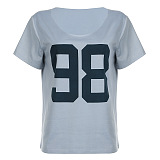 SUPER WHOLESALE |  Number Printed Tee Top