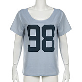 SUPER WHOLESALE |  Number Printed Tee Top