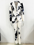 SUPER WHOLESALE |  Printed Slim-fit Blazer Suit