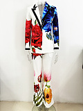 SUPER WHOLESALE |  Flower Printed Blazer Suit
