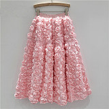 SUPER WHOLESALE |  3d Flower A Shape Skirt