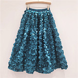 SUPER WHOLESALE |  3d Flower A Shape Skirt