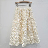 SUPER WHOLESALE |  3d Flower A Shape Skirt