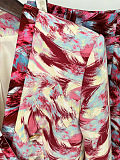 SUPER WHOLESALE |  Printed Off-collar Blazer Suit