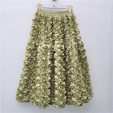 SUPER WHOLESALE |  3d Flower A Shape Skirt