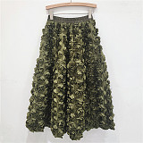 SUPER WHOLESALE |  3d Flower A Shape Skirt