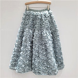 SUPER WHOLESALE |  3d Flower A Shape Skirt