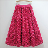 SUPER WHOLESALE |  3d Flower A Shape Skirt