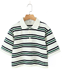 SUPER WHOLESALE |  Shirt Collar Tee Top