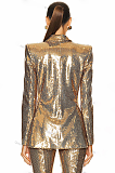 SUPER WHOLESALE |  Gold Sequins Blazer Set