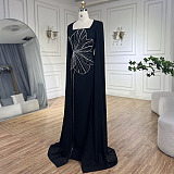 SUPER WHOLESALE |  Beaded Fake Sleeves Square Neck Long Dress