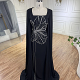 SUPER WHOLESALE |  Beaded Fake Sleeves Square Neck Long Dress