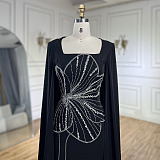 SUPER WHOLESALE |  Beaded Fake Sleeves Square Neck Long Dress