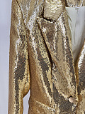 SUPER WHOLESALE |  Gold Sequins Blazer Set