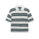 SUPER WHOLESALE |  Shirt Collar Tee Top