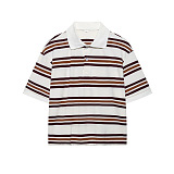 SUPER WHOLESALE |  Shirt Collar Tee Top