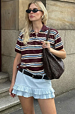 SUPER WHOLESALE |  Shirt Collar Tee Top