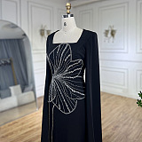 SUPER WHOLESALE |  Beaded Fake Sleeves Square Neck Long Dress