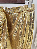 SUPER WHOLESALE |  Gold Sequins Blazer Set