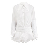 SUPER WHOLESALE | Ruffles Shirt Dress