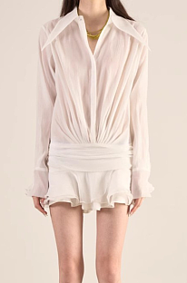 SUPER WHOLESALE | Ruffles Shirt Dress