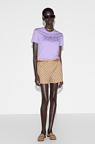 SUPER WHOLESALE | Printed Cotton Jersey T-shirt(lilac)