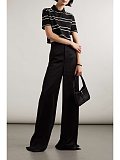 SUPER WHOLESALE | Striped Cropped Polo Shirt
