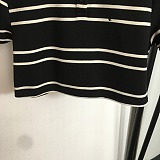 SUPER WHOLESALE | Striped Cropped Polo Shirt