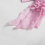 SUPER WHOLESALE | Ruffles Cut-out Mini Dress