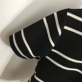 SUPER WHOLESALE | Striped Cropped Polo Shirt
