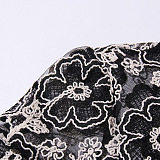 SUPER WHOLESALE | Mock Neck Lace Long Dress