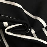 SUPER WHOLESALE | Striped Cropped Polo Shirt