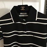 SUPER WHOLESALE | Striped Cropped Polo Shirt