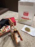 SUPER WHOLESALE | Shoulder Bag In Jacquard Raffia With Cherryfic Motif