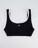 SUPER WHOLESALE | Black Two Piece Swim Suit Set