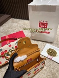 SUPER WHOLESALE | Shoulder Bag In Jacquard Raffia With Cherryfic Motif