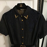 SUPER WHOLESALE | Short-Sleeve Button-Up Midi Shirt Dress
