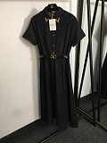 SUPER WHOLESALE | Short-Sleeve Button-Up Midi Shirt Dress