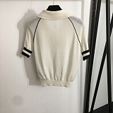 SUPER WHOLESALE | Short-sleeves Knit Shirt Top